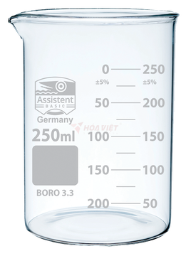 Cốc thủy tinh cao thành Assistent 250ml