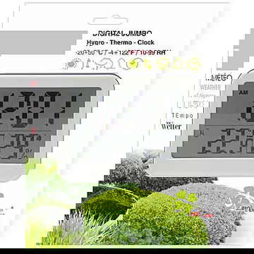 Nhiệt ẩm kế số điện tử có đồng hồ Alla -20 +50°C 10-99% RH